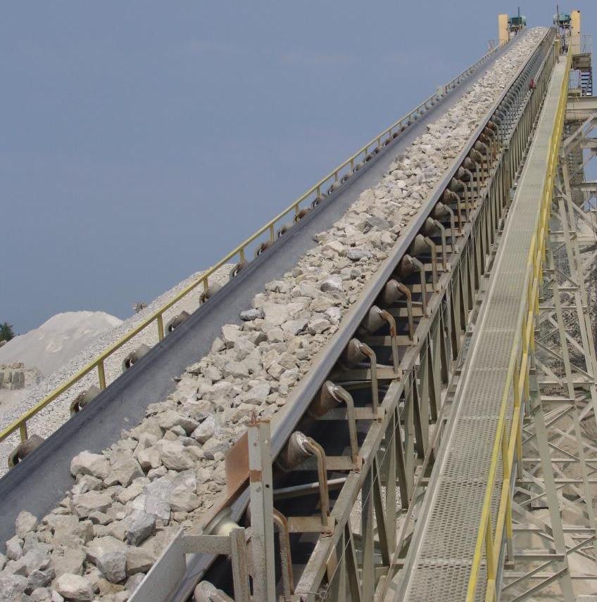 Limestone conveyor and handling plant